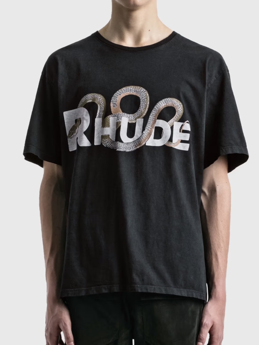 Rhude Snake Logo T-Shirt in black M